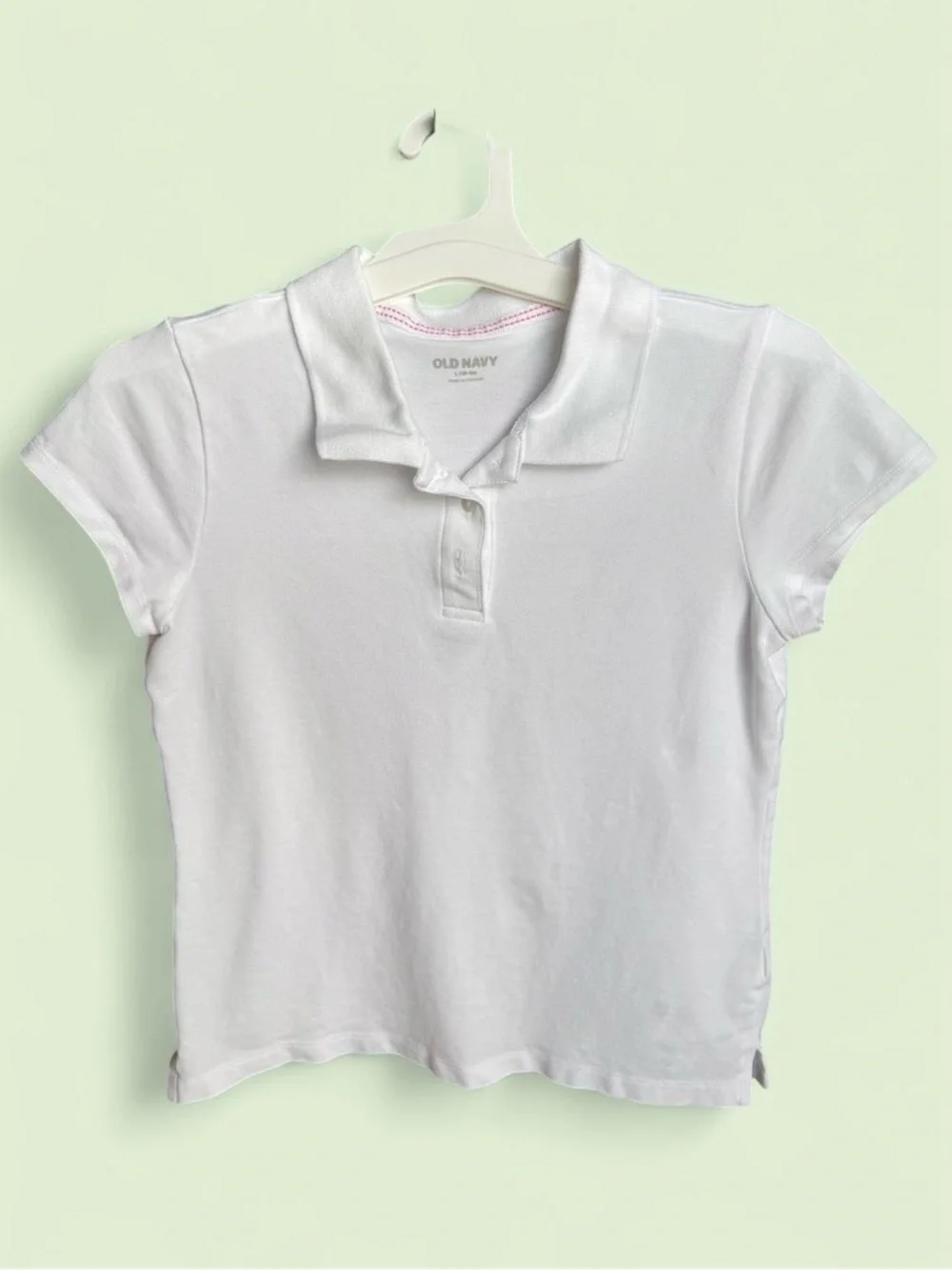 NWOT Old Navy White Youth Large Girls Polo Uniform Shirt 10/12